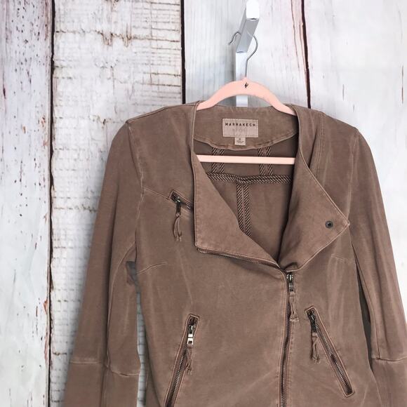 Marrakech corduroy light brown long sleeve front zip jacket - Picture 3 of 7